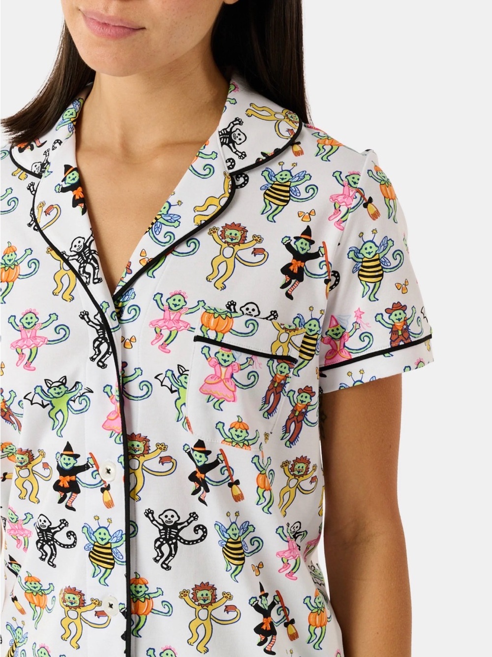⭐️NWT⭐️ Roller Rabbit Boo Crew Polo Shorts Pajama Set - Picture 2 of 4